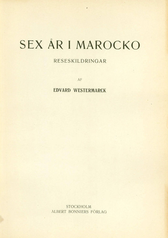 Cover image for Sex år i Marocko